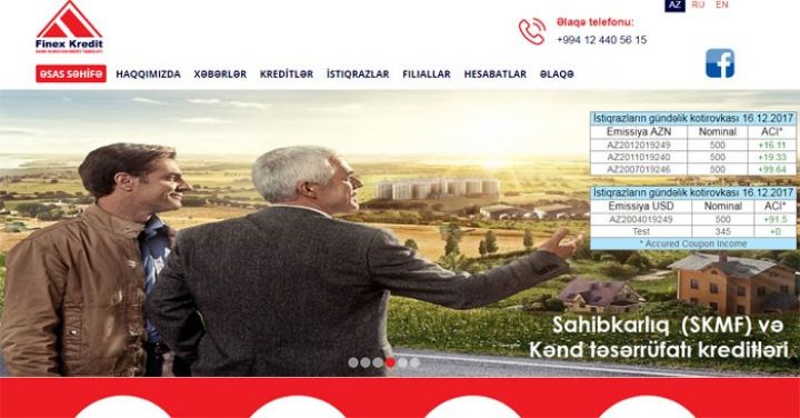 Kredit təşkilatı saytını yenilədi