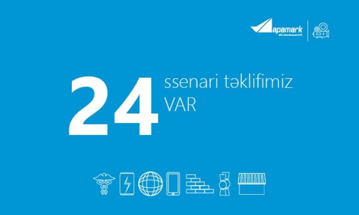 24 fərqli reklam çarxı ssenariləri təklif edilir.