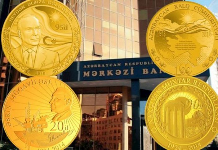 Mərkəzi Bank yubiley və xatirə pul nişanları satır - QİYMƏTLƏR