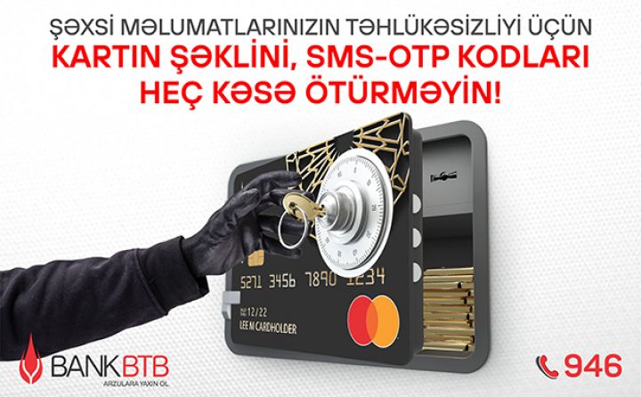 Bank BTB-dən təhlükəsizlik qaydaları